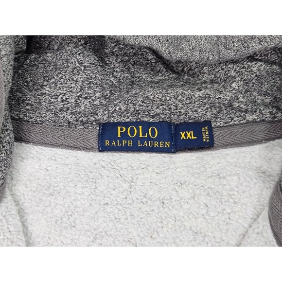 Polo Ralph Lauren Men's Full Zip Up Hoodie Sweatshirt Gray Size 2XL Pony Logo - Picture 7 of 12